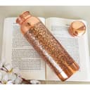 Indian Art Villa Copper Bottle Dark Embossed 900ml view 5