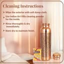 Indian Art Villa Copper Bottle Dark Embossed 900ml view 8