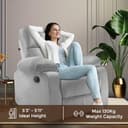 Little NAP Helios Soft Suede Fabric Manual Recliner (1 Seater) view 7