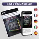 KLIM Aurora RGB Laptop Cooling Pad view 6