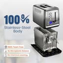 Hamilton Beach 850W 100% Stainless-Steel 2-Slice Pop-up Toaster (Extra-Wide Slots) view 3