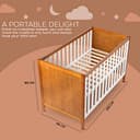 BAYBEE Wooden Baby Cot, Premium Pine Wood view 8