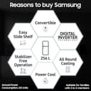 Samsung 363L 3 Star Convertible 5-in-1 Double Door Refrigerator view 3