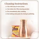 Indian Art Villa Pure Copper Bottle with Inbuilt Glass 950ml view 7