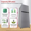 LG 251L 2 Star Smart Inverter Frost-Free Double Door Convertible Refrigerator (GLT2526XWDS, 2026 Model) view 3