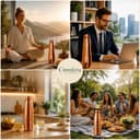COMFERA Hammered Pure Copper Bottle 950ml view 9