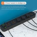 Portronics Power Plate 6 (20W USB-C PD + 5 Sockets) view 2