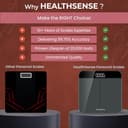 HealthSense Dura-Glass PS 120 Weighing Scale (Step-On, Thick Tempered Glass) view 2