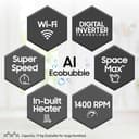 Samsung 11 kg WW11CG604DLBTL Super Speed view 2