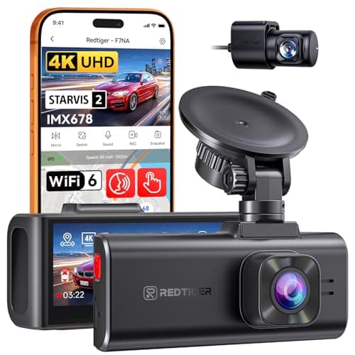 REDTIGER F7NA 4K Dual Dash Cam with ADAS & Voice Control