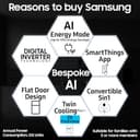 Samsung 330L 3 Star WiFi Bespoke AI Double Door Refrigerator (2026) view 4