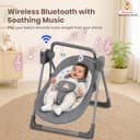 Infantso Automatic Baby Swing with 5-Point Safety Harness view 4
