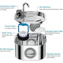 Foliam 3.2L Stainless Steel Fountain view 3