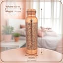 Indian Art Villa Copper Bottle Dark Embossed 900ml view 6