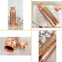 Indian Art Villa Dark Embossed Copper Bottle 900ml view 2