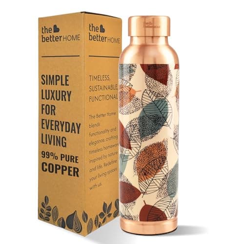 The Better Home Copper Water Bottle 950ml - Foliage