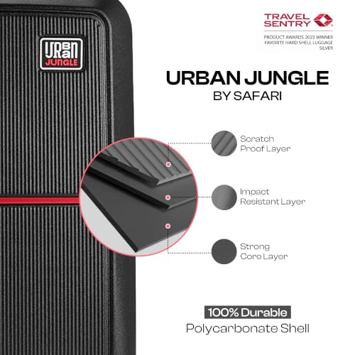 Urban Jungle by Safari 55cm Polycarbonate Cabin Trolley with USB view 2