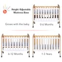 Fisher-Price Romania Baby Crib with Wheels and Adjustable Height view 2