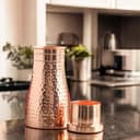Indian Art Villa Pure Copper Bottle with Inbuilt Glass 950ml view 5