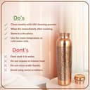 Indian Art Villa Copper Bottle Dark Embossed 900ml view 7