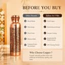 Indian Art Villa Dark Embossed Copper Bottle 900ml view 9