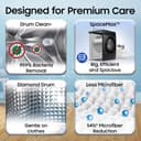 Samsung 9 Kg 5 Star AI EcoBubble Super Speed Hygiene Steam Front Load (WW90DG5U24) view 5