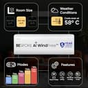Samsung 1.5 Ton 3 Star Bespoke AI WindFree Inverter Split AC view 3
