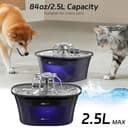 Qpets 2.5L Stainless Steel Fountain view 2