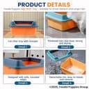 Foodie Puppies Large Open-Top Cat Litter Tray view 6