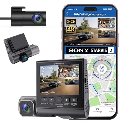 CrossBeats RoadEye DC04 4K 3-Channel Dash Cam