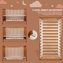 BAYBEE Wooden Baby Cot, Premium Pine Wood view 7