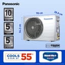 Panasonic 1.5 Ton 3 Star Hot & Cold WiFi Smart Split AC view 6