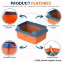 Foodie Puppies Large Open-Top Cat Litter Tray view 4