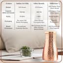Indian Art Villa Pure Copper Bottle with Inbuilt Glass 950ml view 4