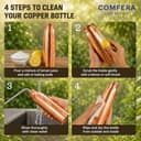 COMFERA Hammered Pure Copper Bottle 950ml view 7