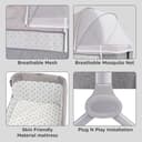 R for Rabbit Hop A Little Baby Cot Bedside Bassinet view 3