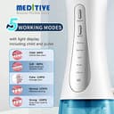 MEDITIVE Cordless Water Flosser (350ml, IPX7) view 2