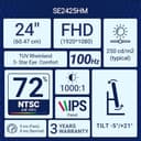 Acer B247Y D6 23.8-inch IPS 120Hz view 2