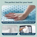MOJOREST Memory Foam Pillow (Queen, with Removable Zip Cover) view 4