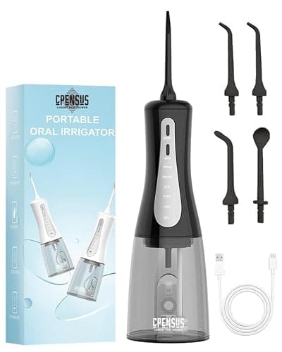 CPENSUS 360° Water Flosser (350ml, 50–150 PSI, 5 Modes)