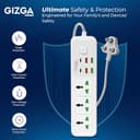Gizga Essentials 3-Socket Surge Protector view 6