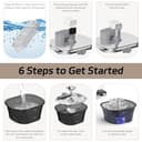 Qpets 2.5L Stainless Steel Fountain view 3