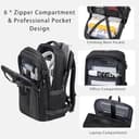 Arctic Hunter Expandable Travel Backpack 35L view 3