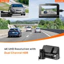 70mai A810 4K HDR Dual Channel Dash Cam view 3