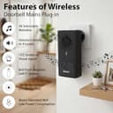 Gesto Plug-In Wireless Doorbell (IP44) view 3