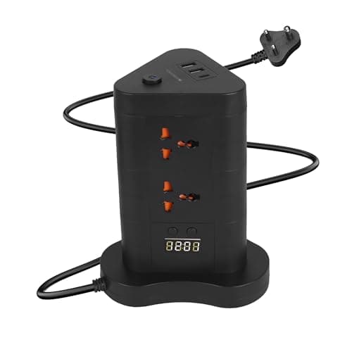 ZEBRONICS Power Block 385 Tower (8 Sockets + 20W USB-C PD)