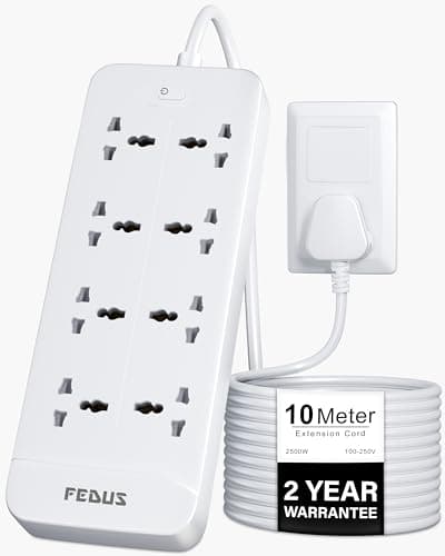 FEDUS 8-Socket Surge Protector (10m)