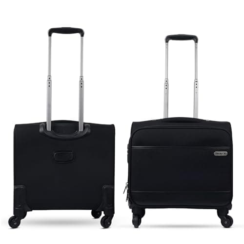 NOVEX Polyester Black Cabin Overnighter Trolley Bag, 42 cm
