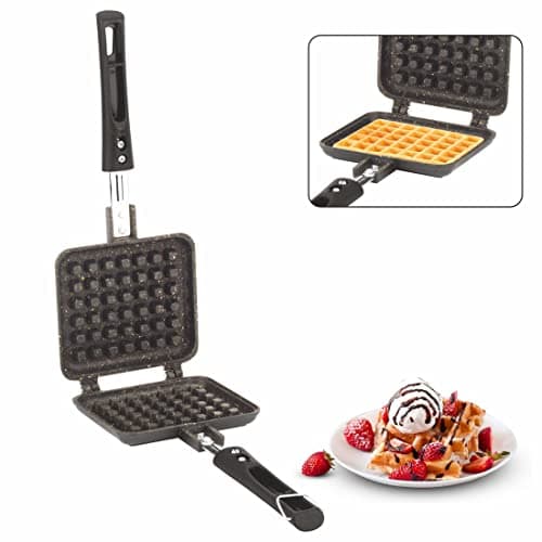 Orange Non-Stick Gas Waffle Maker