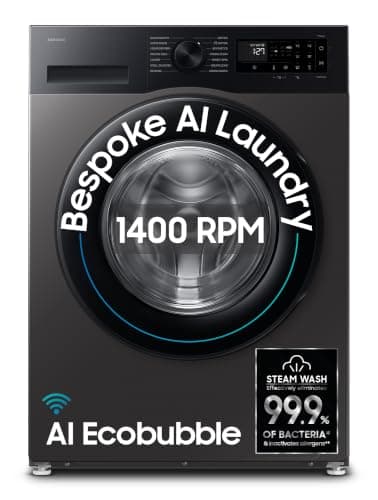 Samsung 9 Kg 5 Star AI EcoBubble Super Speed Hygiene Steam Front Load (WW90DG5U24)
